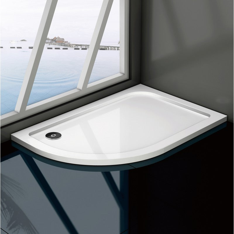 Kleen Offset Quadrant Shower Tray-Left