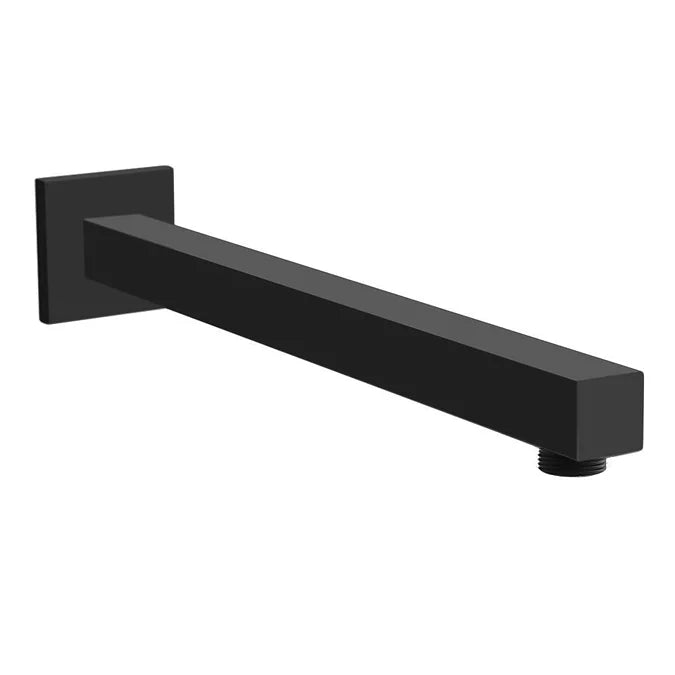Shower Arm Matt Black Square