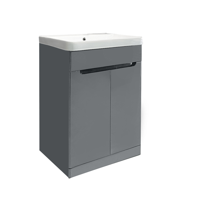 AQUA 500mm PVC Floorstanding 2 Door Vanity Unit