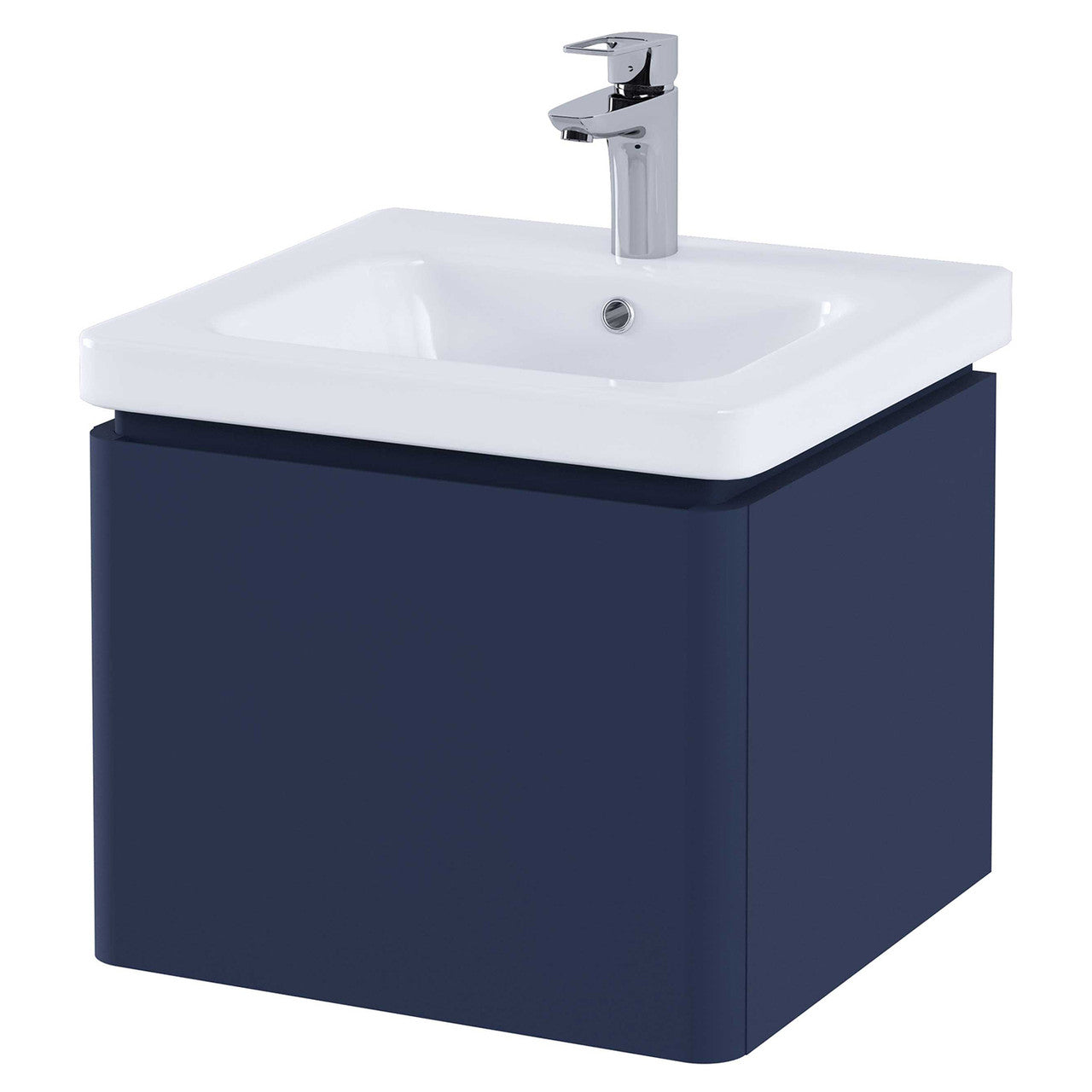 RAK-Resort 550 Single Drawer Basin Unit in Matt Denim Blue