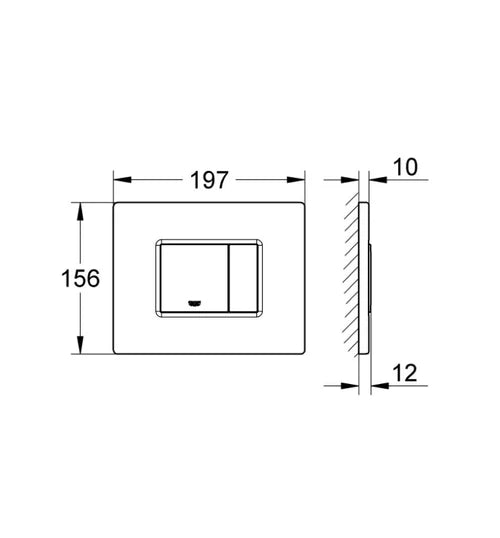 Grohe 38732GNO Gold Brushed Brass Plate Wc Frame 1.12 Rimless Toilet Wall Hung Pan Soft Close Seat Slim 38536001