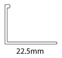 22.5mm Square Edge Anthracite Tile Trim