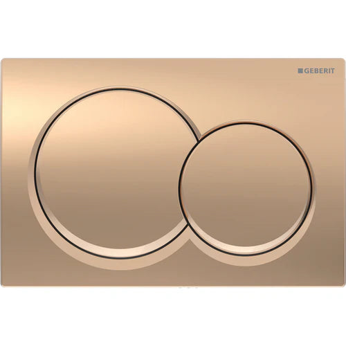 Anas Magna Rimless Pan With Geberit Duofix Alpha01 Wc Frame Red Gold Bronze Round Flush Plate 458.039.00.2 + 115.035.QA.1 + 1211-11