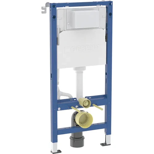 Anas Magna Rimless Pan With Geberit Duofix Alpha01 Wc Frame Brass Round Flush Plate 458.039.00.2 + 115.035.QE.1 + 1211-11