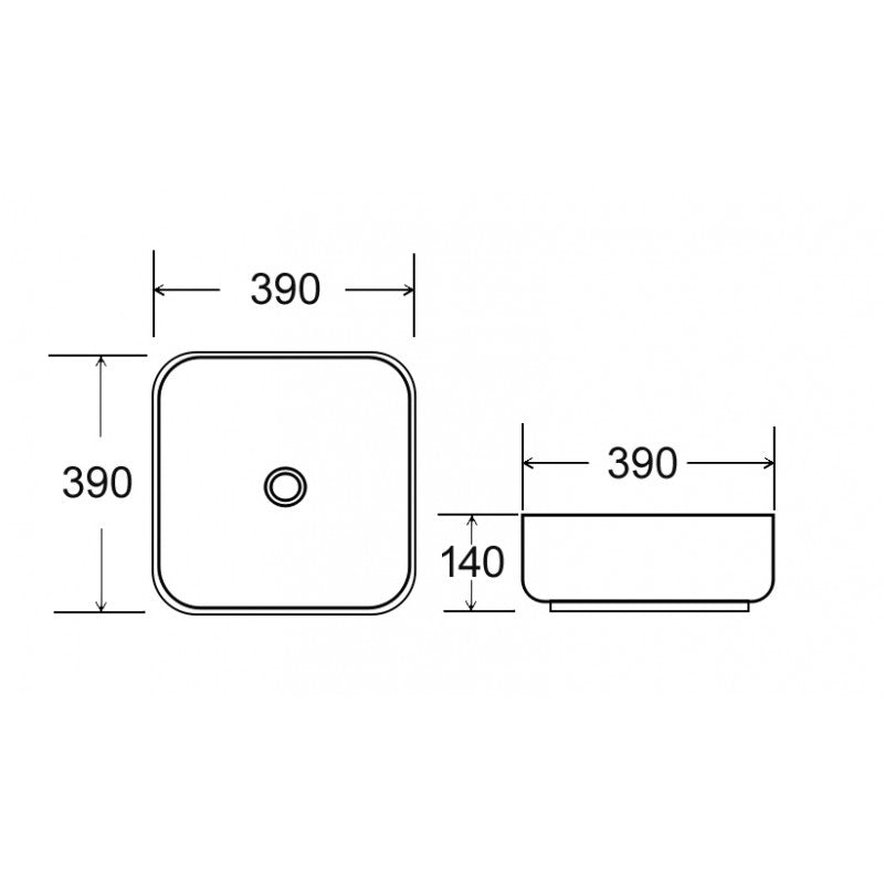 Art Counter Top No Tap Hole Basin