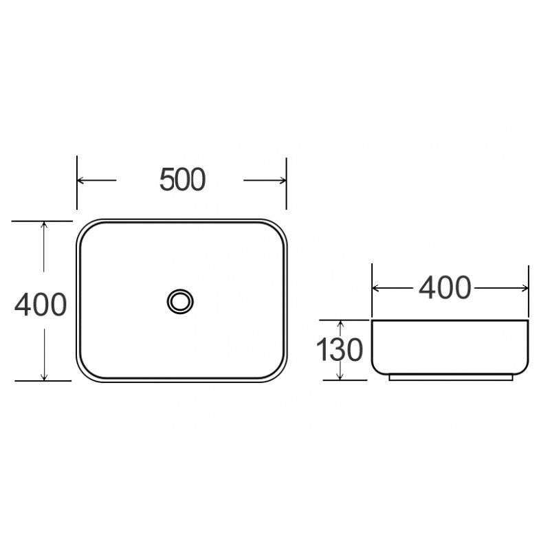Art Counter Top Single Tap Hole Basin