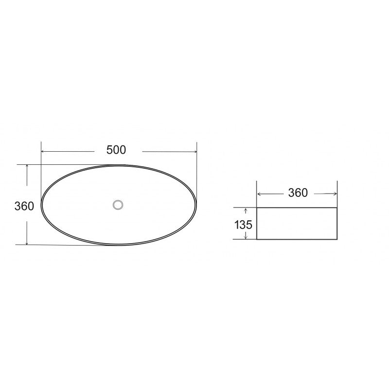 Art Counter Top No Tap Hole Basin