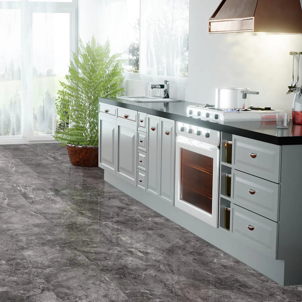 Albera Fossil Marble - Lustre Stone 8mm High Gloss Laminate Flooring