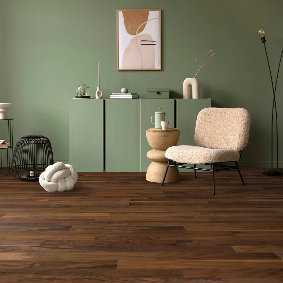 American Walnut - 13mm Engineered 3-Strip Click Real Wood Flooring
