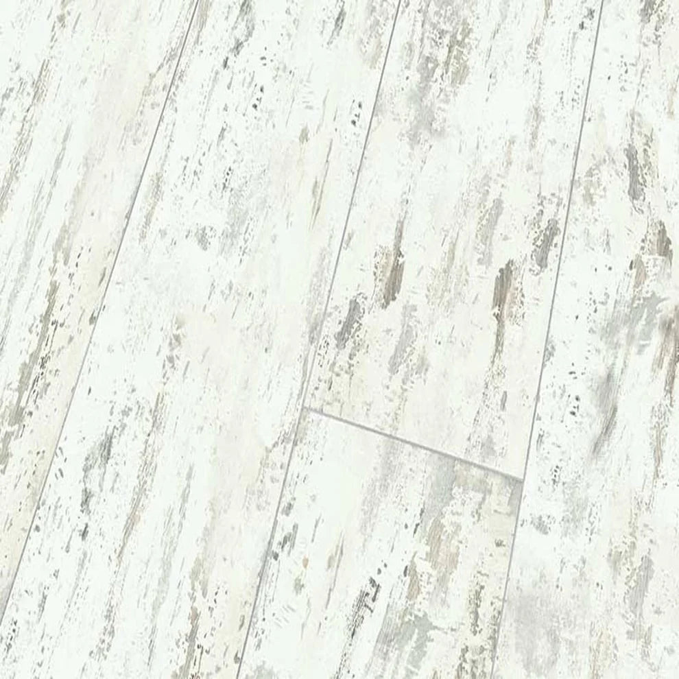 Timber Antique White - 8mm High Gloss Laminate Flooring