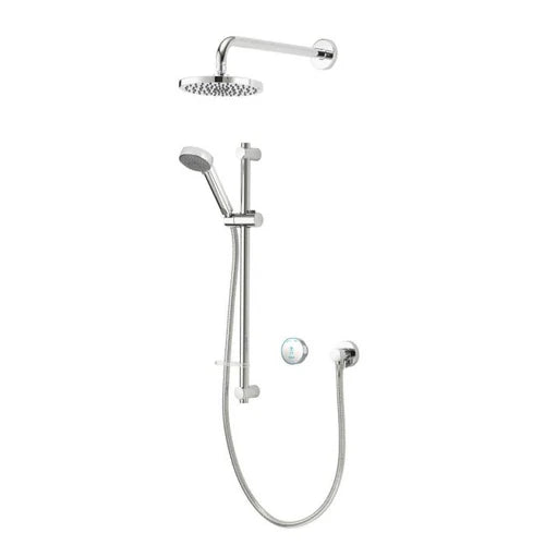 Aqualisa Quartz Blue Dual Outlet Concealed Adjustable & Fixed Wall Heads QZSBA1BVDVFW23