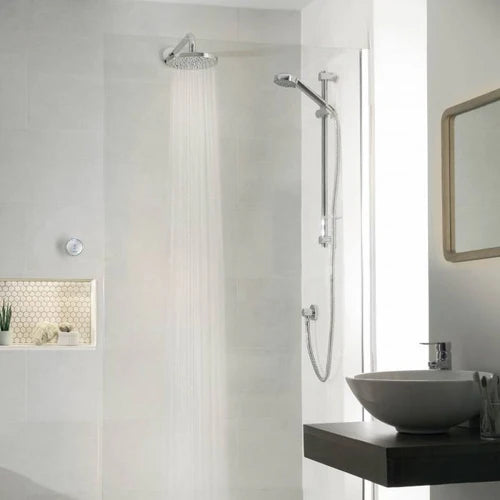 Aqualisa Quartz Blue Dual Outlet Concealed Adjustable & Fixed Wall Heads QZSBA1BVDVFW23