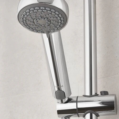 Aqualisa Quartz Blue Dual Outlet Concealed Adjustable & Fixed Wall Heads QZSBA1BVDVFW23