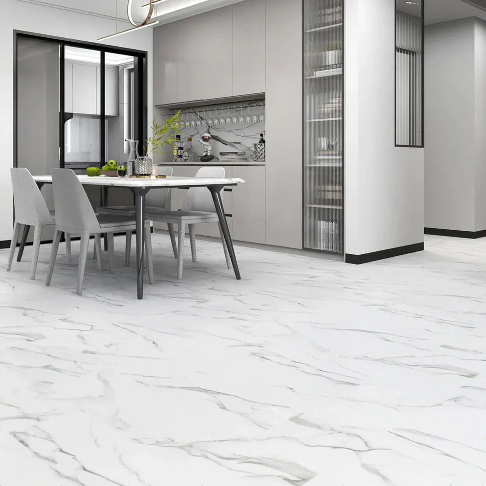 Arctic White Marble - 5mm Rigid Core Vinyl Flooring