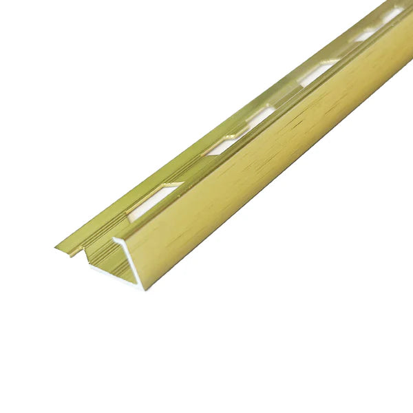 Brushed Brass Straight Edge Tile Trims