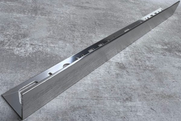 22.5mm Square Edge Brushed Chrome Tile Trim