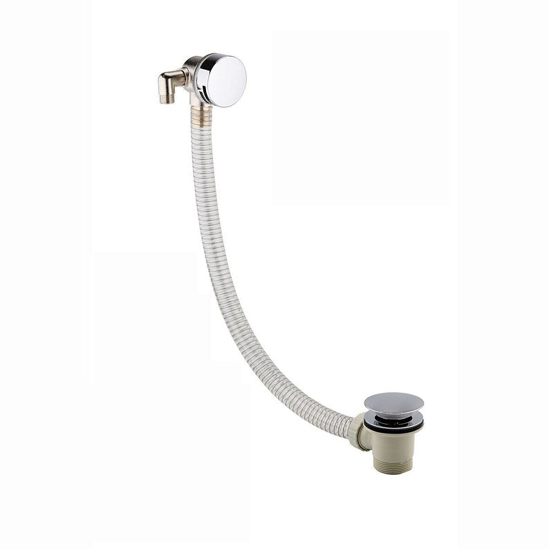 Bath Filler Waste Overflow Round Chrome
