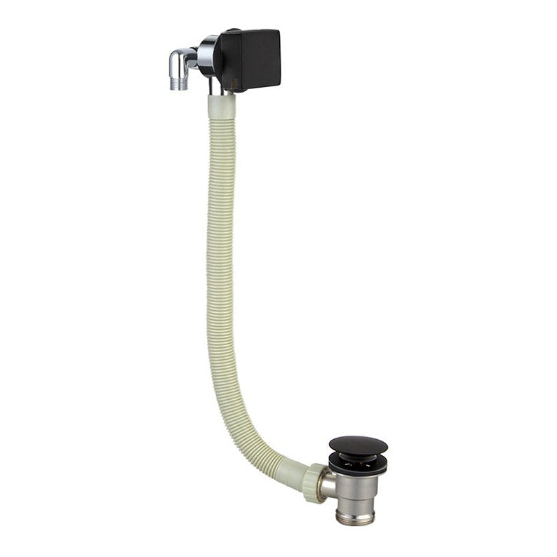 Bath Filler Waste Overflow Square Matt Black