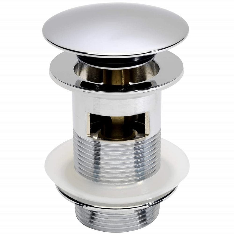 Basin Click Clack Waste Big Dome Slotted Chrome