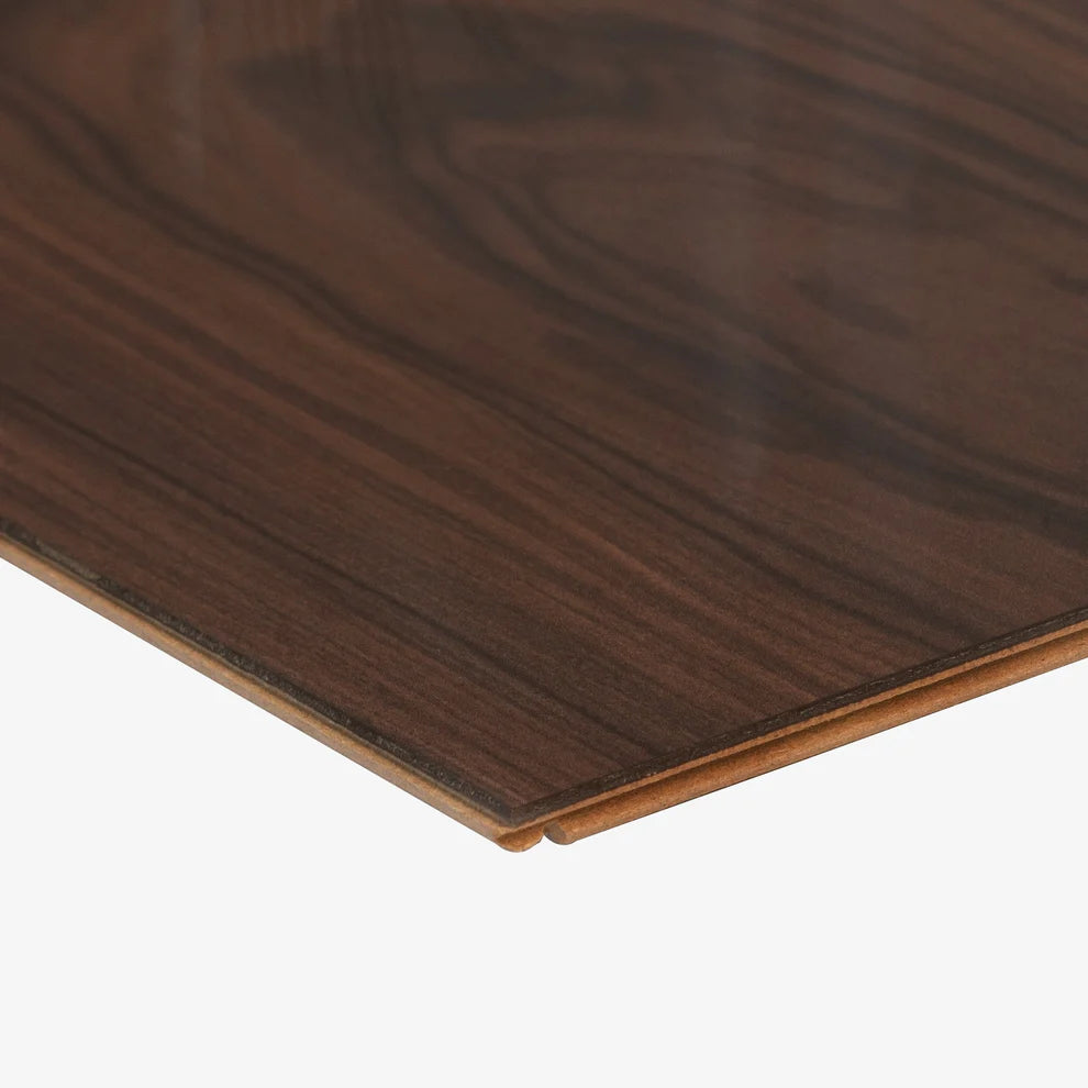 Timber Dark Brown - 8mm High Gloss Laminate Flooring