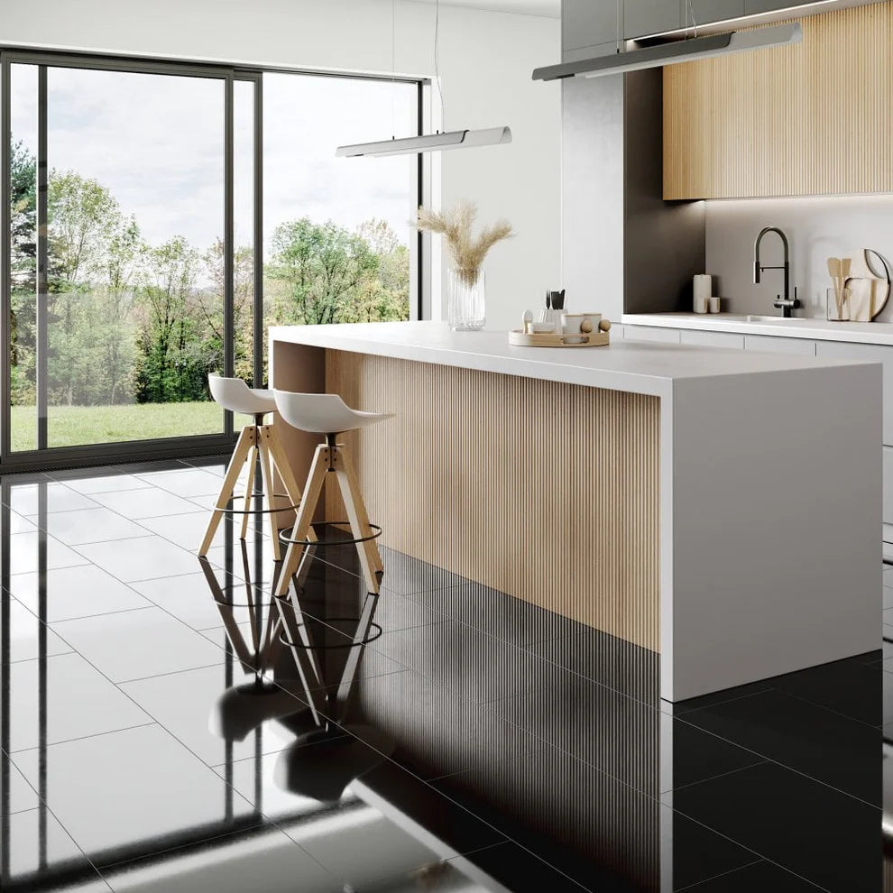 Achene Black - 8mm High Gloss Laminate Flooring