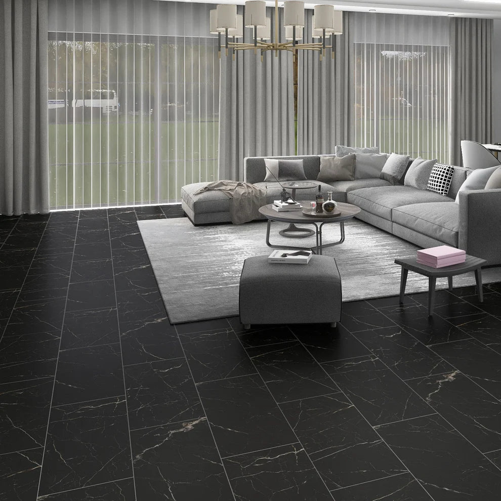 Black Marble - Lifestyle Plus 5mm Rigid Core Vinyl Flooring