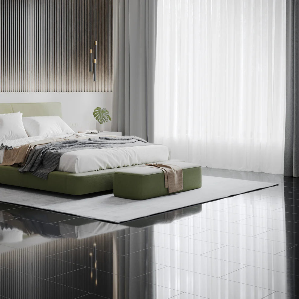 Black - SPC 6mm High Gloss Rigid Core Vinyl Flooring