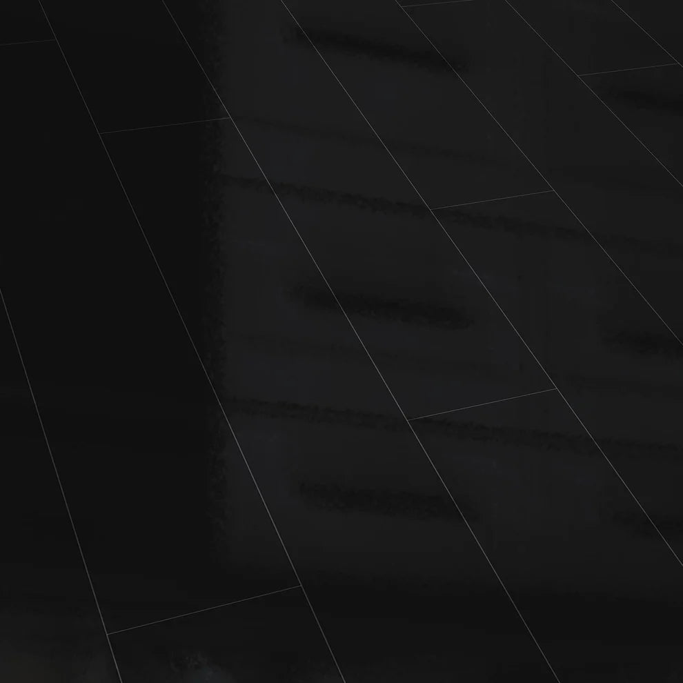 Black - SPC 6mm High Gloss Rigid Core Vinyl Flooring