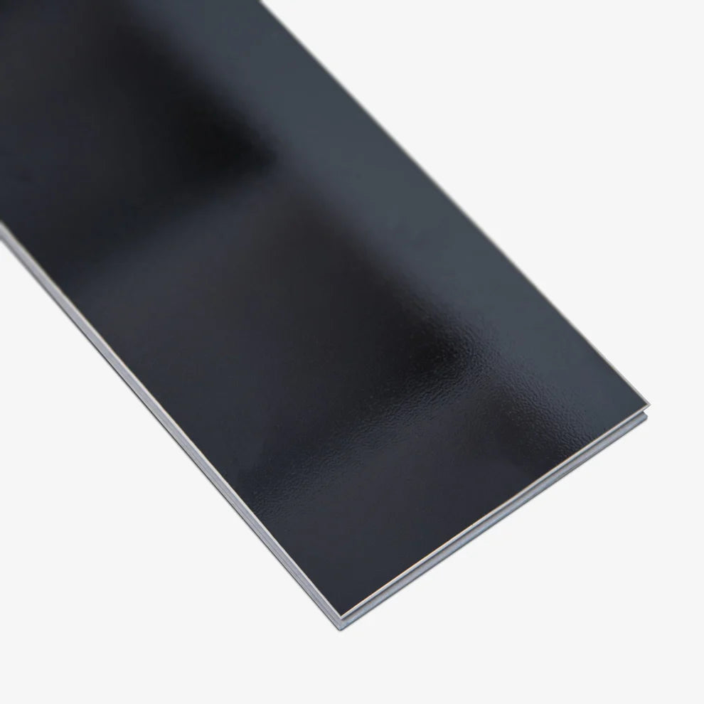 Black - Herrringbone 6mm High Gloss Luxury Vinyl Flooring