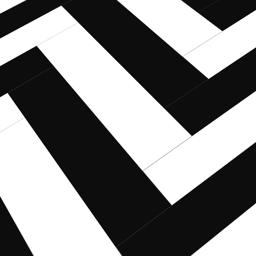 Black and White - Herrringbone 6mm Luxury Vinyl Flooring