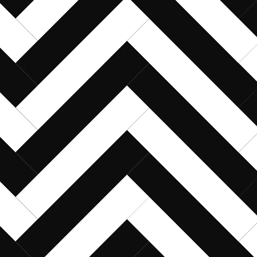 Black and White - Herrringbone 6mm Luxury Vinyl Flooring