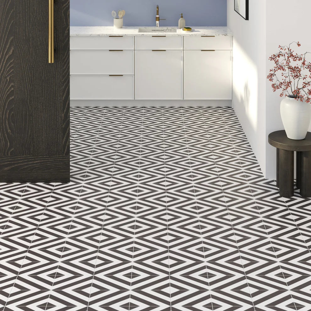 Black and White - Water-resistant 8mm Laminate Flooring