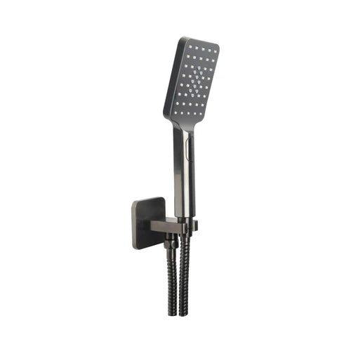 JTP HIX Square Water Outlet with Holder, Hose and Hand Shower - Brushed Black 37SQUARE/WS/BBL
