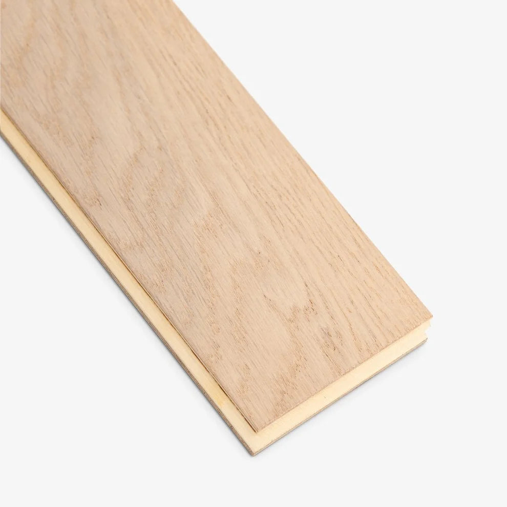 Brushed White Oak - Herringbone 14mm UV Oiled Engineered Real Wood Flooring