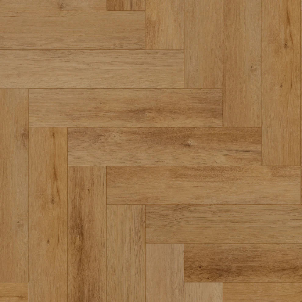 Burnaby Oak - Herringbone SPC 2mm UV Coated Luxury Vinyl Flooring