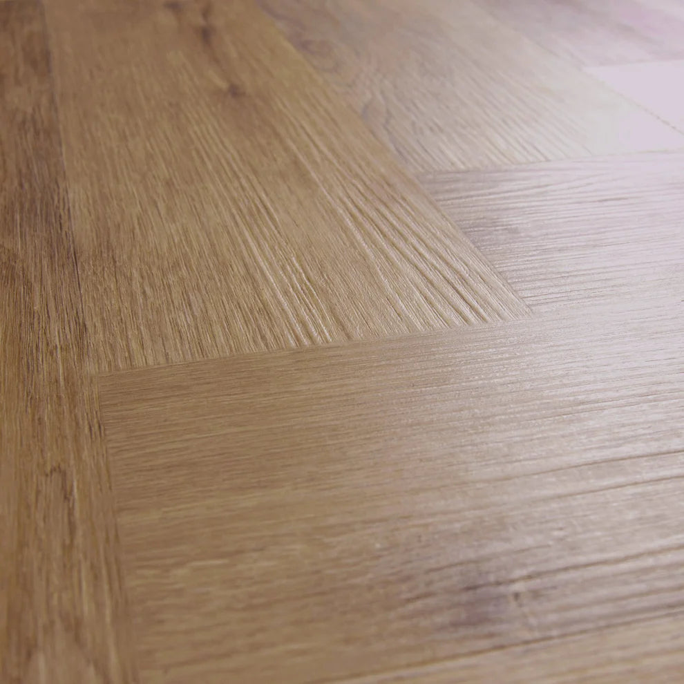 Burnaby Oak - Herringbone SPC 2mm UV Coated Luxury Vinyl Flooring