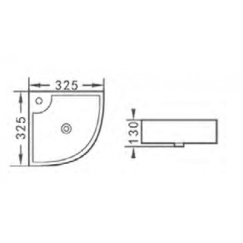 Corner Cloakroom Basin