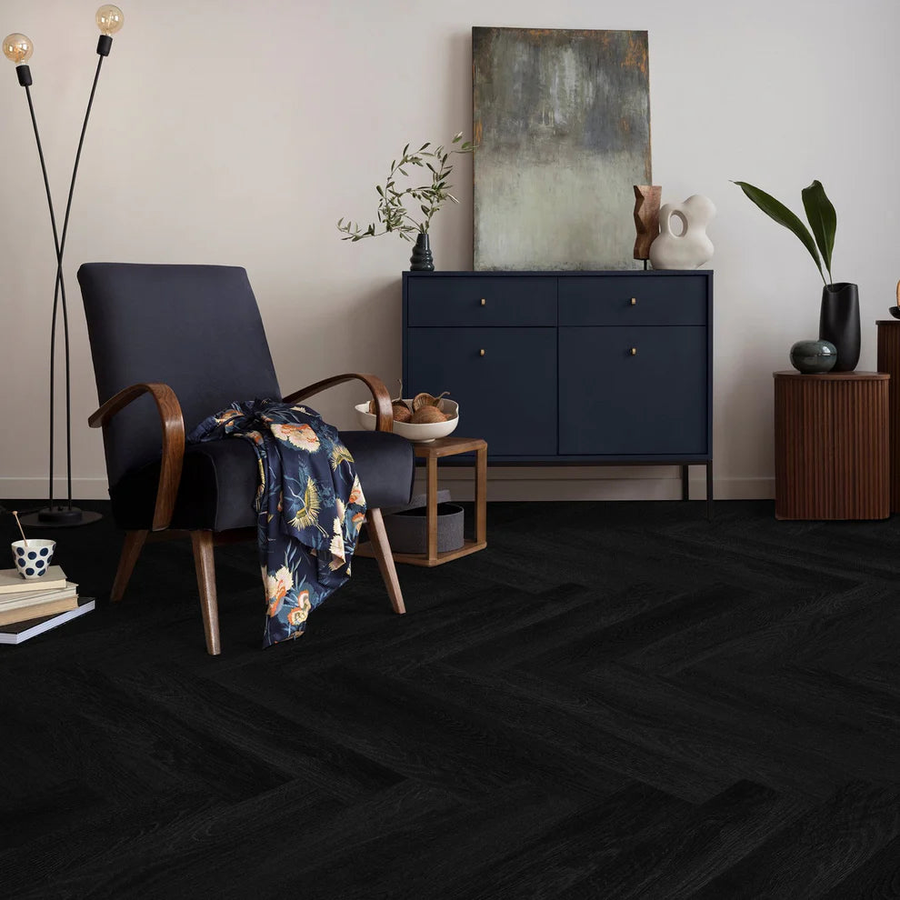 Carbon Oak - SPC Herringbone 5.5mm Rigid Core Vinyl Flooring