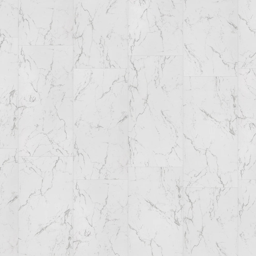 Albera Carrara Marble - 8mm High Gloss Laminate Flooring