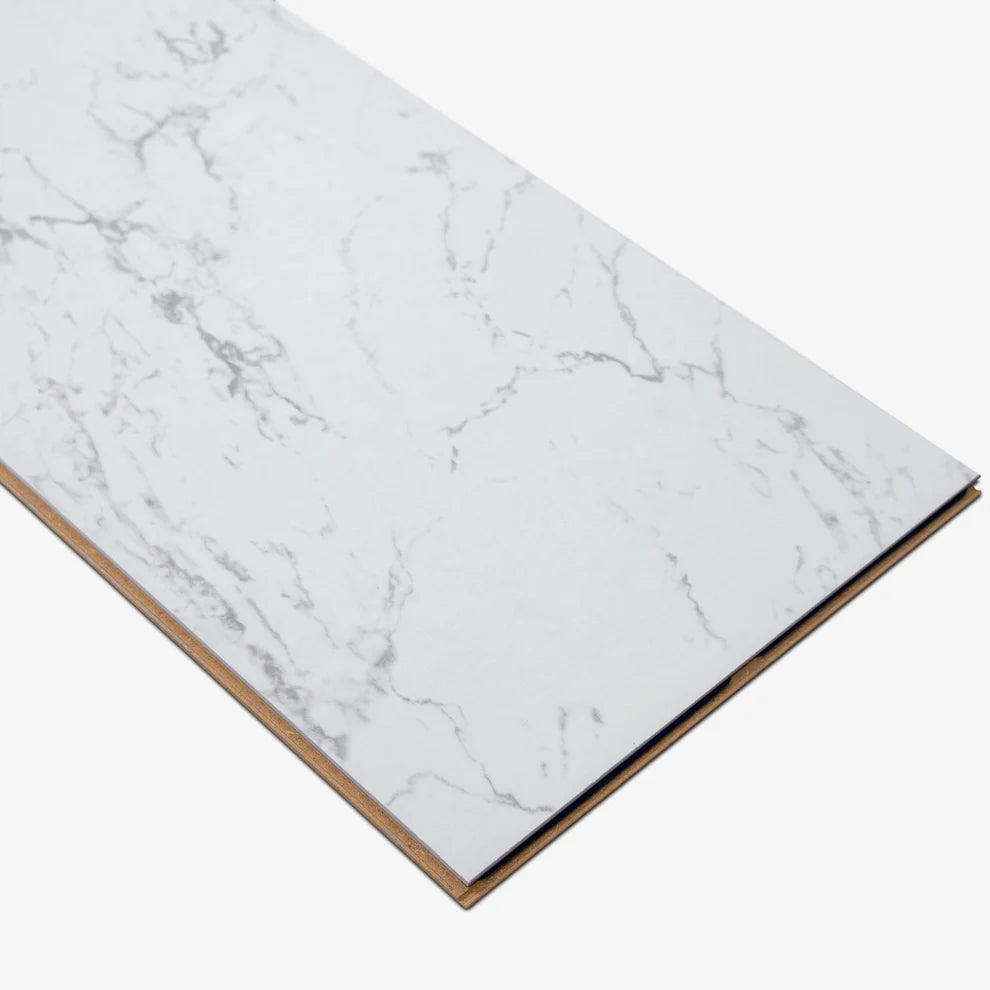 Albera Carrara Marble - 8mm High Gloss Laminate Flooring