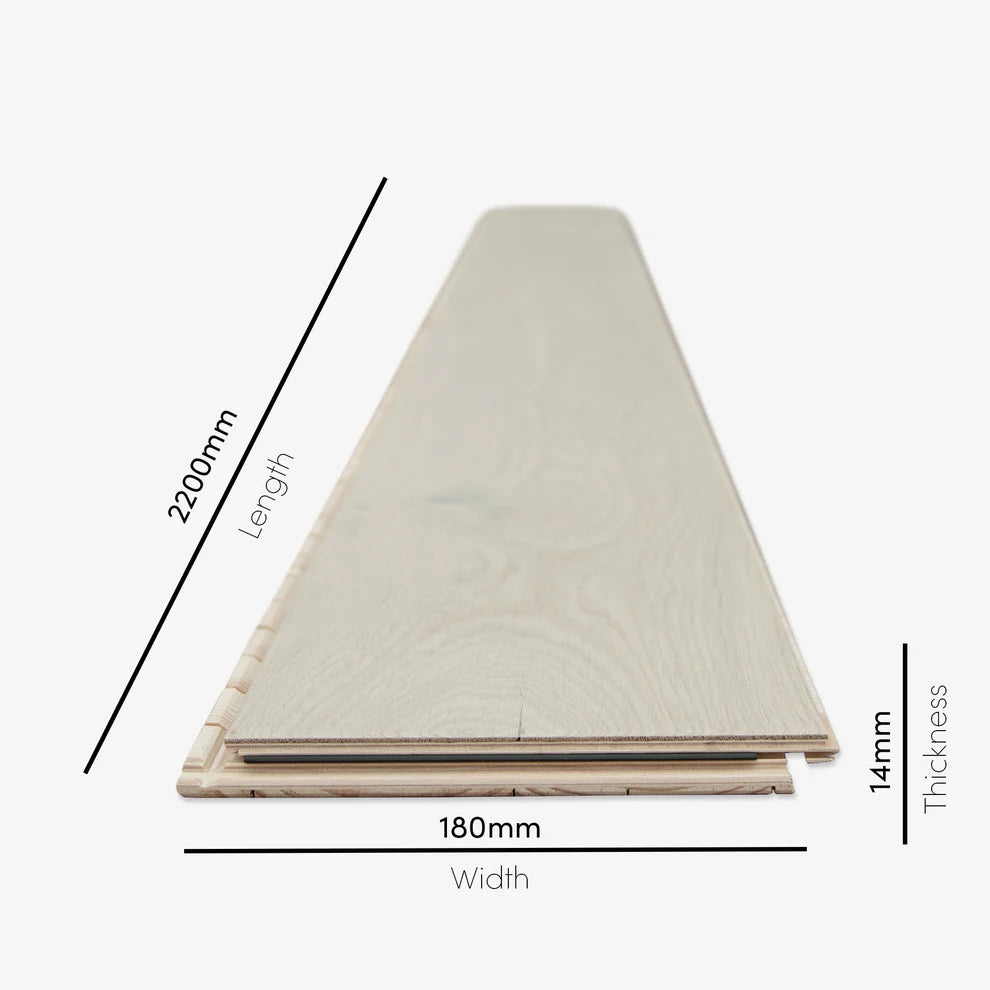 Cashmere Oak 1-Strip - Manor 14mm Matt UV lacquer Engineered Real Wood Flooring