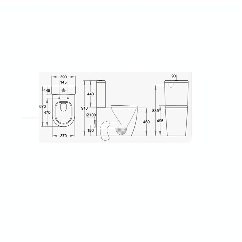 Comfort Height Close Coupled Round Toilet