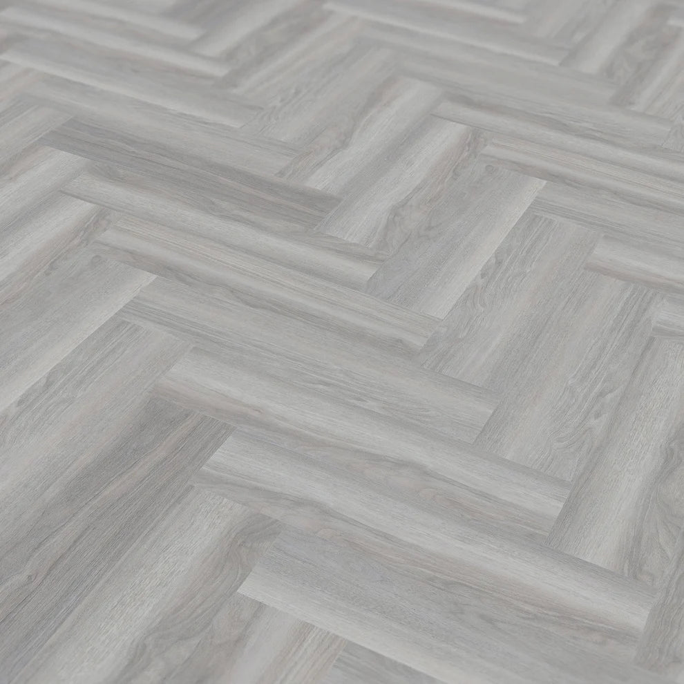 Cool Grey - SPC Herringbone 5.5mm Rigid Core Vinyl Flooring