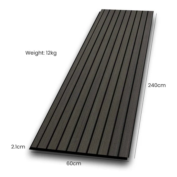 Wooden Acoustic Wall Panels 2400mmx600mm - Dark Oak