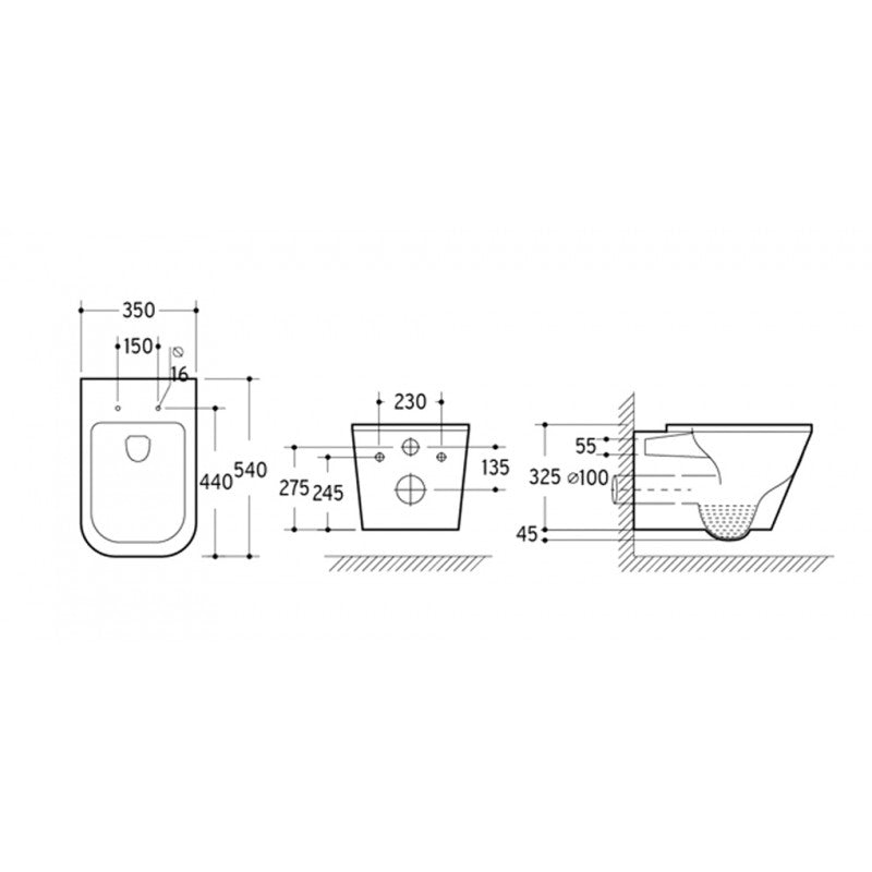 Edge Wall Hung WC Pan