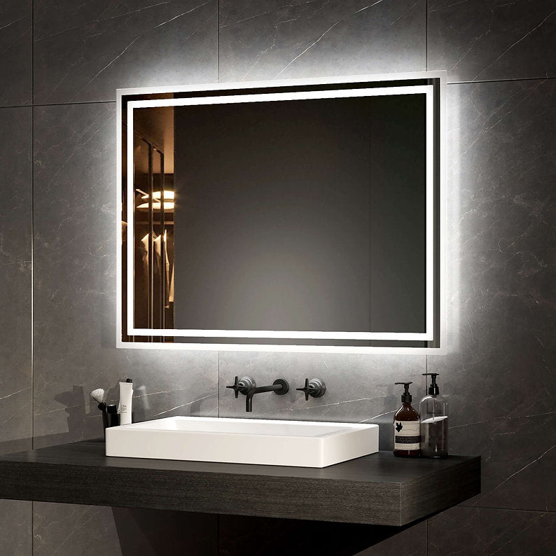 LED Frameless Mirror 600mm x 800mm With Shaver Socket