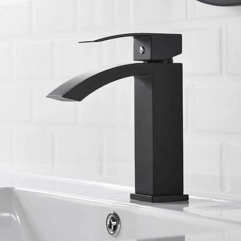 Elite Basin Mixer with Waste Matt Black