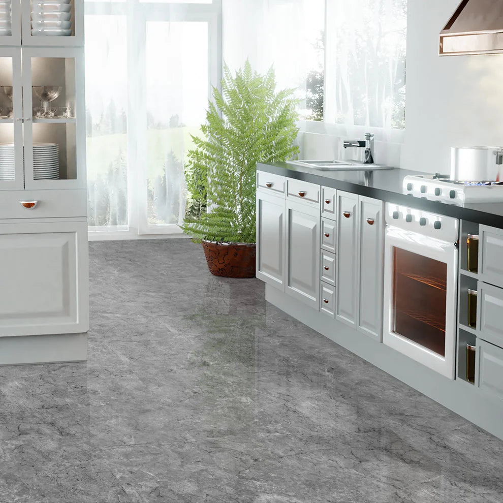 Albera Quartz Marble - Lustre Stone 8mm High Gloss Laminate Flooring