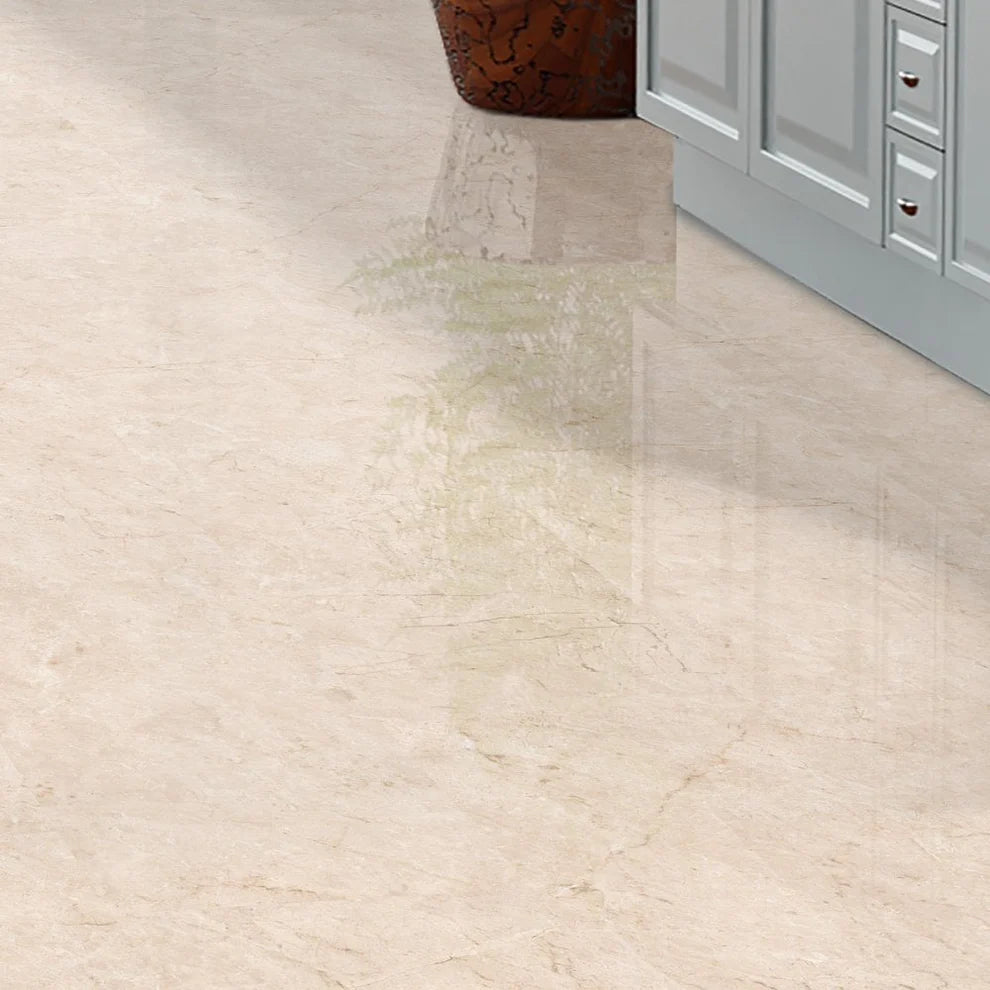 Albera Beige Marble - 8mm High Gloss Laminate Flooring