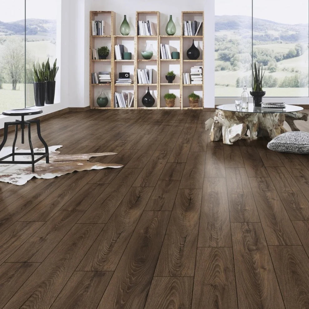 Tamarack Espresso - 10mm Handscraped Moisture Resistant Laminate Flooring